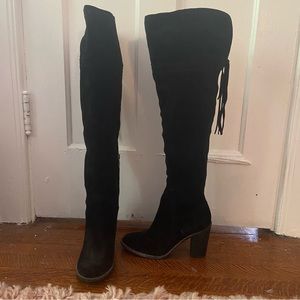 Franco Sarto Black Knee High Boots, Size 6.5